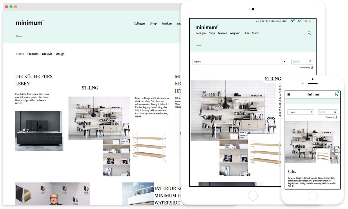 minimum präsentiert seinen Kunden auch Online hohe Beratungskompetenz