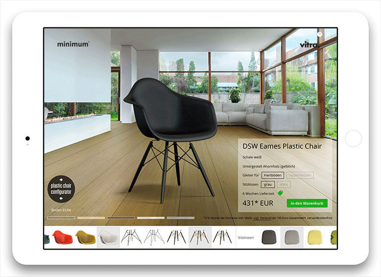 Insbesondere für vielfältige Produktvarianten eignet sich ein Konfigurator zur Visualisierung.