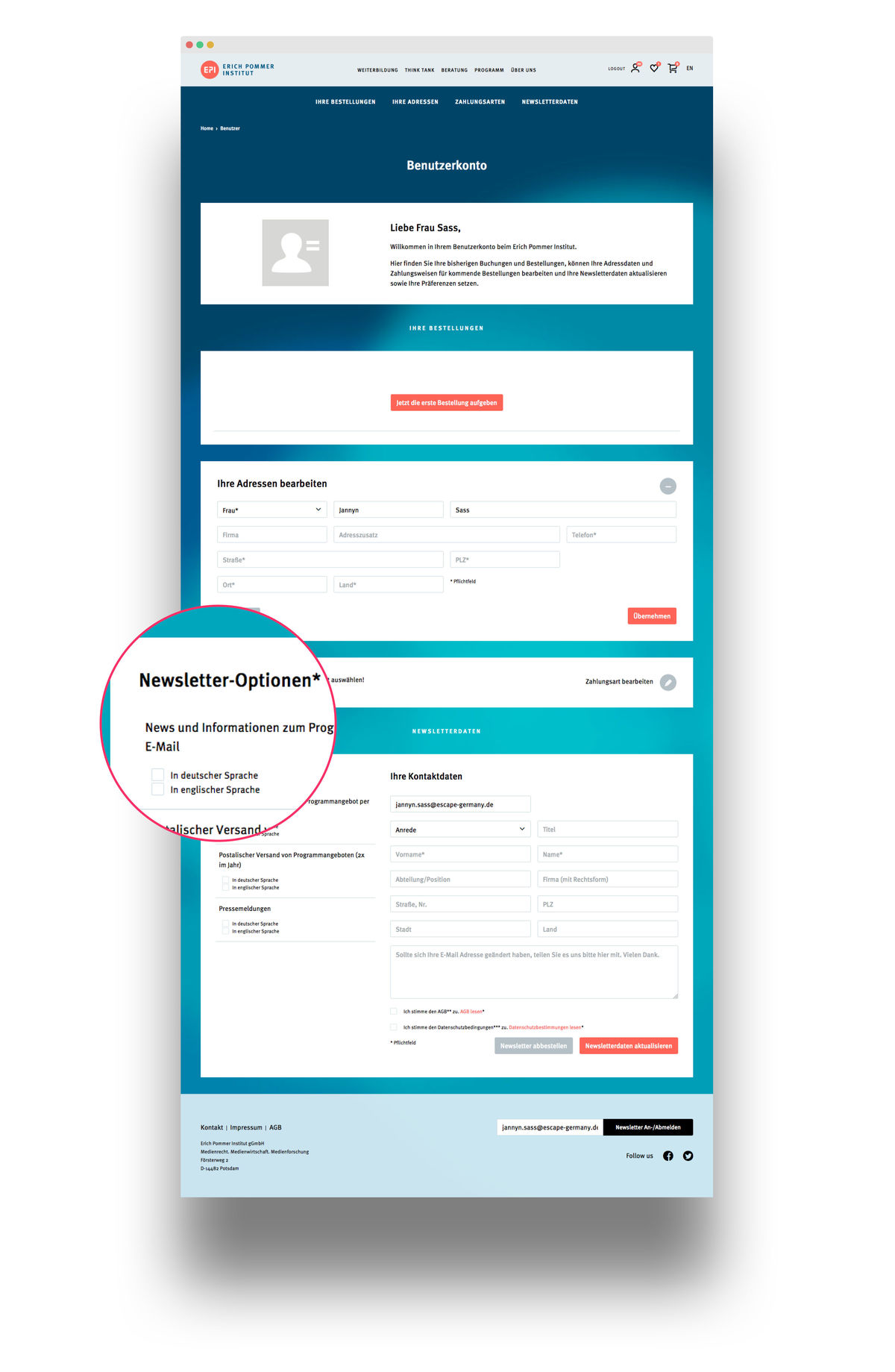 intelligentes Newsletter-Tool