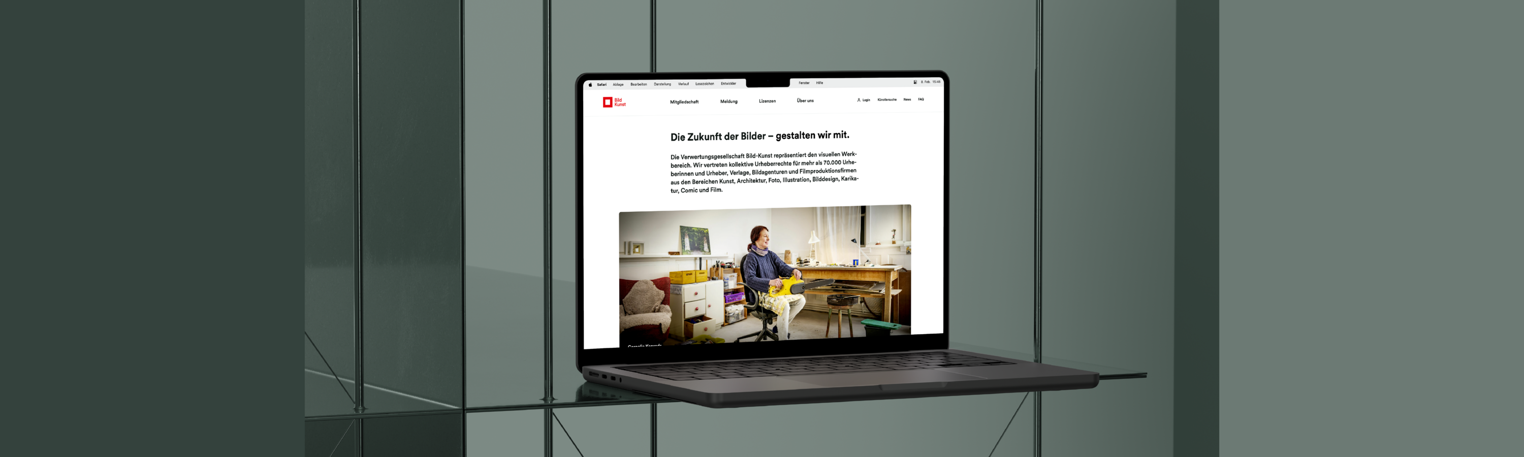 Startseite der neuen Website der VG Bild-Kunst Startseite der neuen Website der VG Bild-Kunst